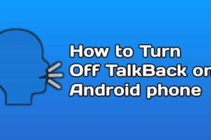 Stop TalkBack Feature
