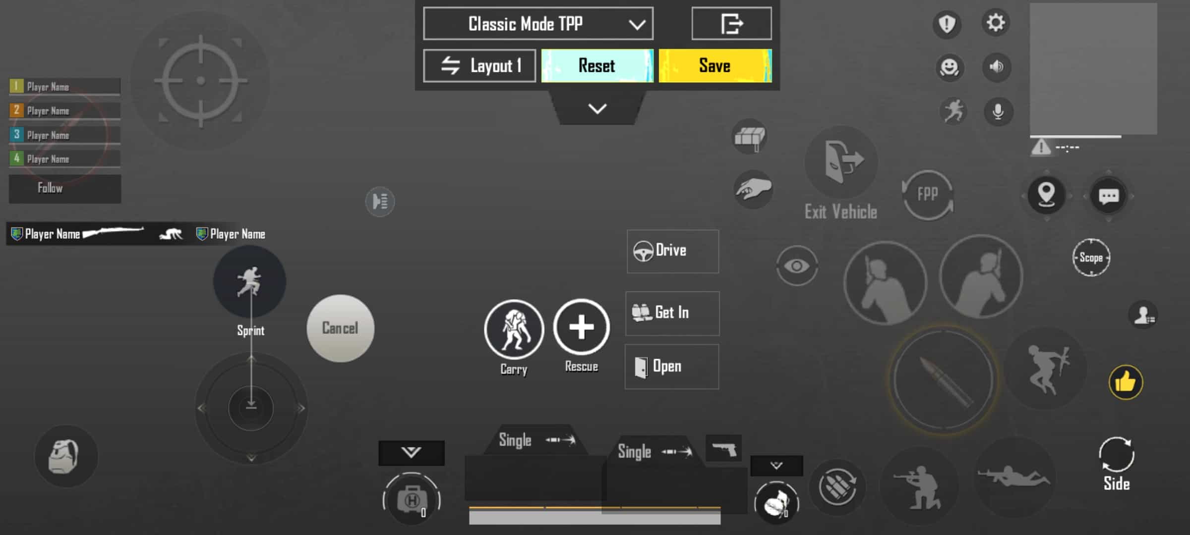 3 finger setting pubg code